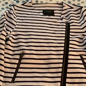 Sanctuary Navy and White Striped Jacket